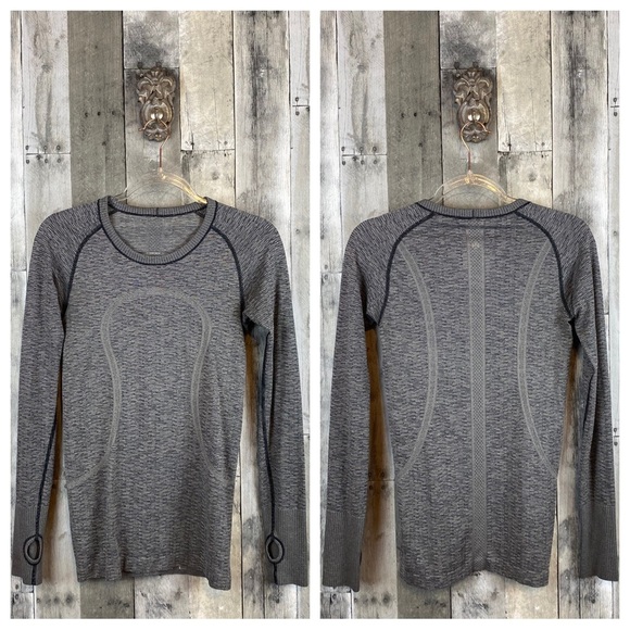Lululemon Run: Swiftly Tech Long Sleeve in Heathered Cadet Blue Size 6. - Picture 8 of 15